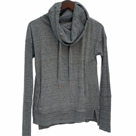 shambala💐grey Cowl Neck Long Sleeve Cowl Neck Top Small - Picture 1 of 11